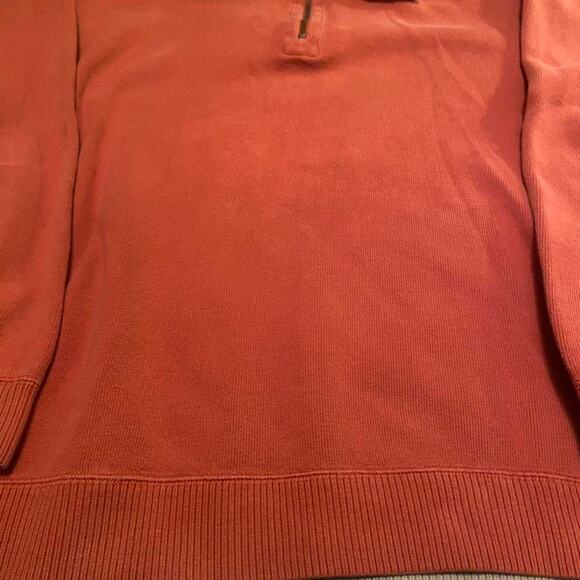 Mens pendleton quarter zip orange peach classy quarter zip pullover - Picture 2 of 7